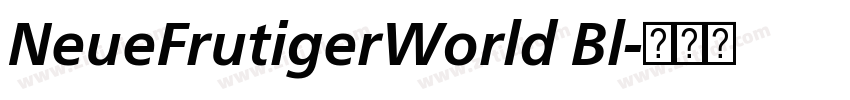 NeueFrutigerWorld Bl字体转换